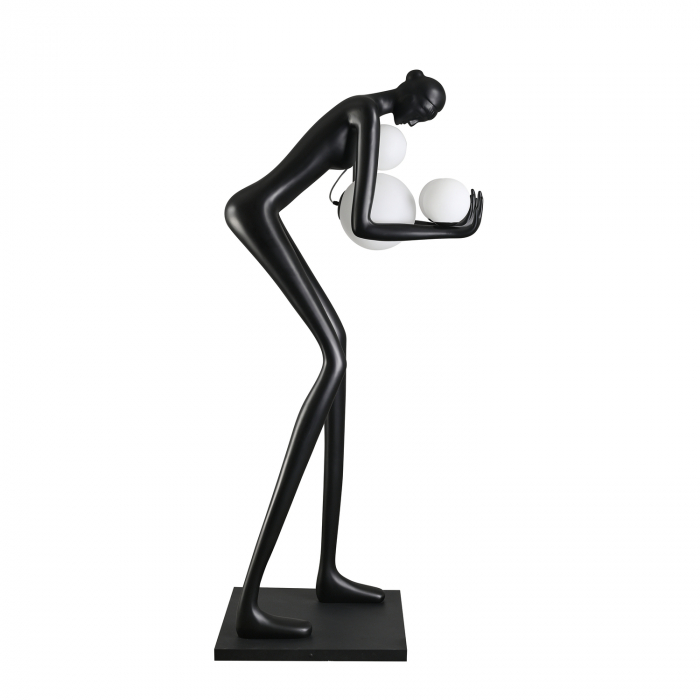 Lampadar WOMAN-2, negru/alb, 190 cm - Step into Design [10]