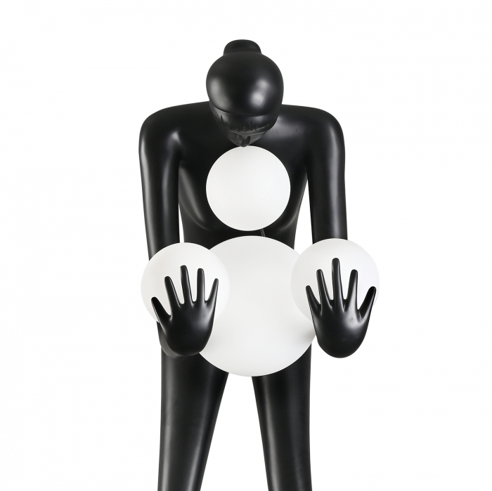 Lampadar WOMAN-2, negru/alb, 190 cm - Step into Design [2]
