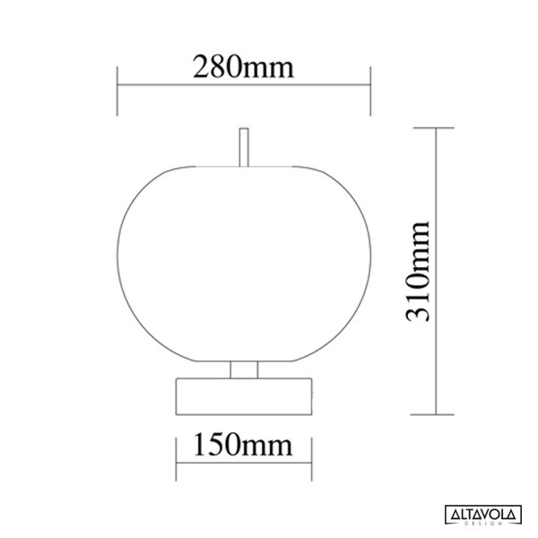 Lampa de masa alb-aurie LED APPLE T Prestige by Altavola [3]