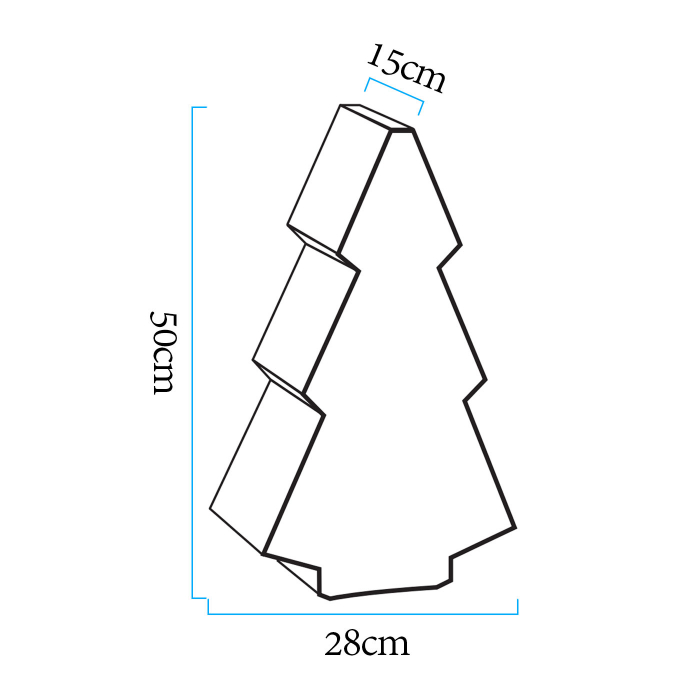 Lampă de gradină LED RGBW, brad, 16 culori, 50 cm [8]