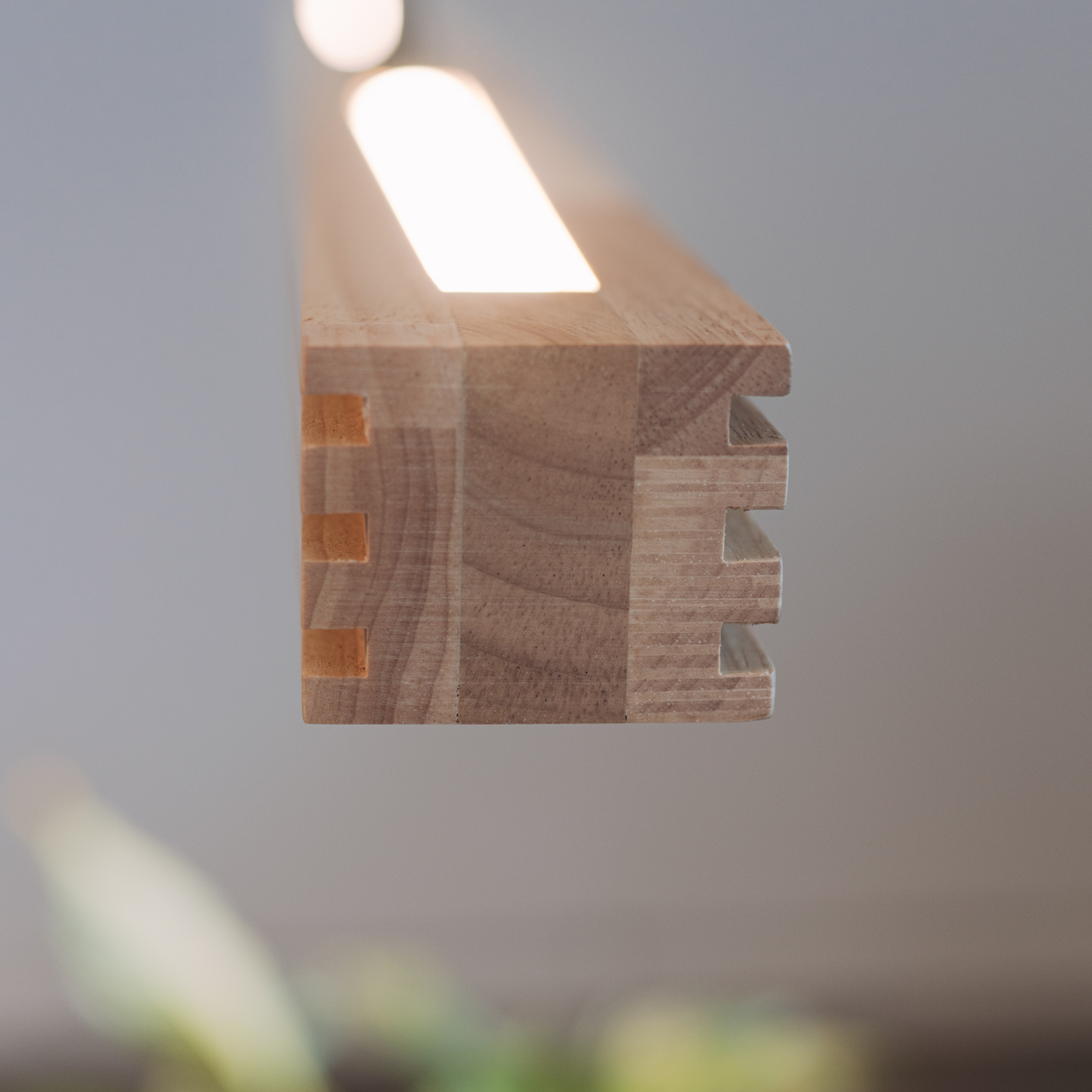 Lampa suspendata dimabila LED HOTAKA, lemn/negru, 3000K, 120 cm [5]