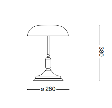 Lampa de birou LAWYER, alama antichizata/verde, inaltime 38 cm - IDEAL LUX [3]