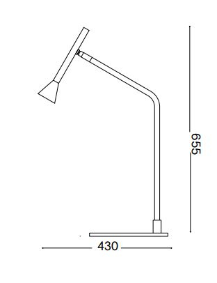 ampa de masa DIESIS, alama, 3000K, 500 lm, inaltime 65.5 cm - IDEAL LUX [3]