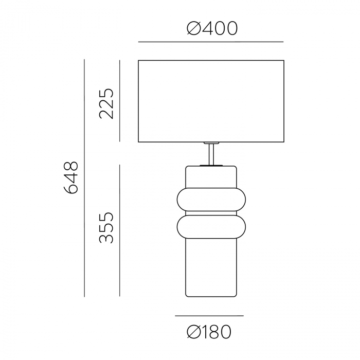 Lampa de masa inalta ALMERIA, negru/alb, 1*E27, inaltime 64.8 cm - ACB [4]