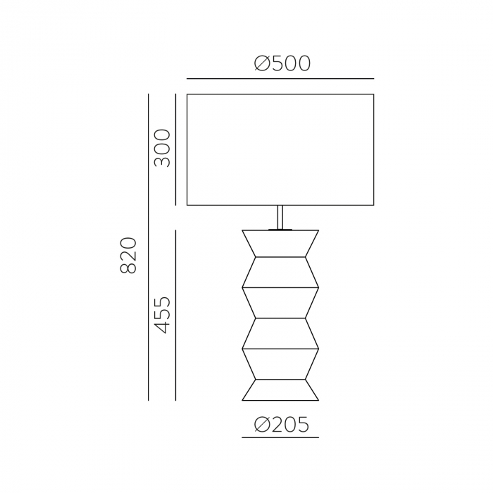Lampa de masa inalta IBIZA alba, 1*E27, inaltime 82 cm - ACB [4]