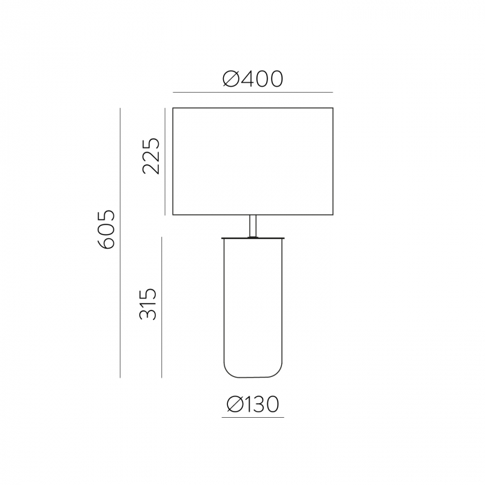 Lampa de masa inalta LINDANA, alb/auriu, 1*E27, inaltime 60.5 cm - ACB [4]