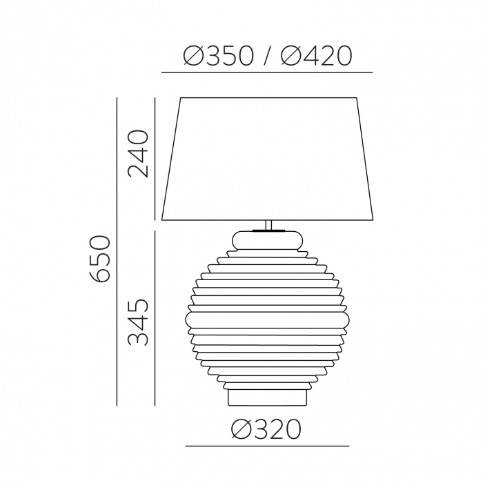 Lampa de masa inalta TARIFA, negru/alb, 1*E27, inaltime 65 cm - ACB [4]