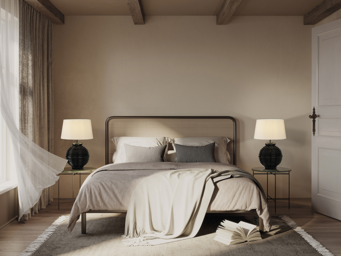 Lampa de masa inalta TARIFA, negru/alb, 1*E27, inaltime 65 cm - ACB [2]