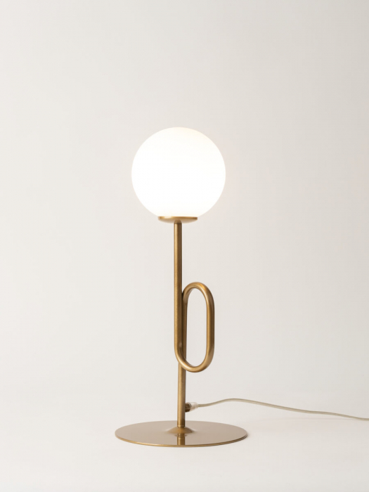 Lampa de masa TES, auriu/alb, 1*G9, 12W, inaltime 45 cm - SIGMA [2]