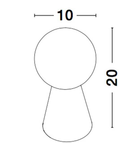 Lampă de masă ZERO, gri/alb, 20 cm - NOVA LUCE [7]