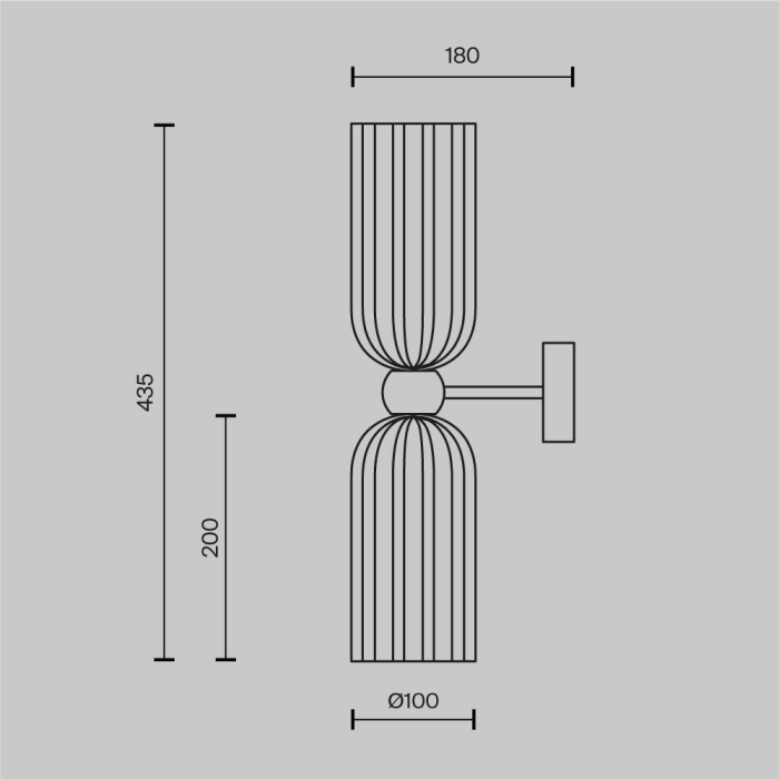 Lampă de perete ANTIC, auriu/coniac, 43.5 cm - MAYTONI [4]