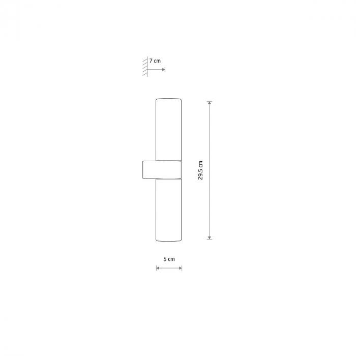 Lampa de perete NATALIE II, alama/alb, IP44, inaltime 29.5 cm - NOWODVORSKI [6]