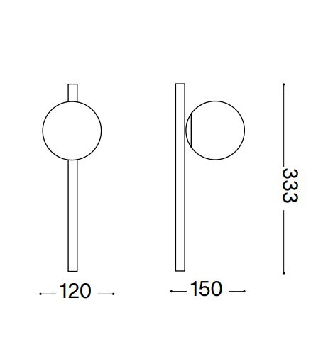 Lampa de perete BINOMIO I, alb, 1*G9, inaltime 33.3 cm - IDEAL LUX [2]