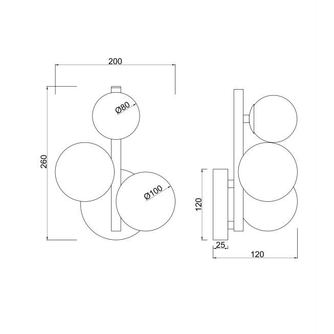 Lampa de perete DALLAS, auriu/alb, 3*G9, inaltime 26 cm - MAYTONI [4]
