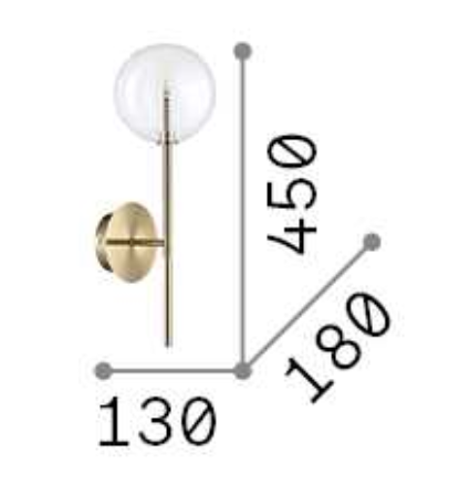 Lampa de perete EQUINOXE AP1, crom, inaltime 45 cm - IDEAL LUX [3]