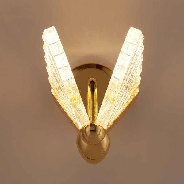 Lampă de perete LED BEE, aurie, 18 cm - Step into Design [7]