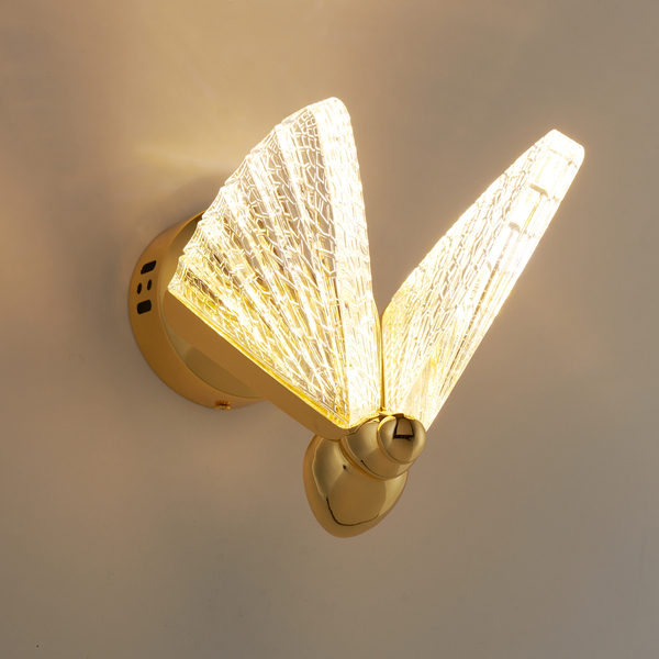 Lampă de perete LED BEE, aurie, 18 cm - Step into Design [6]