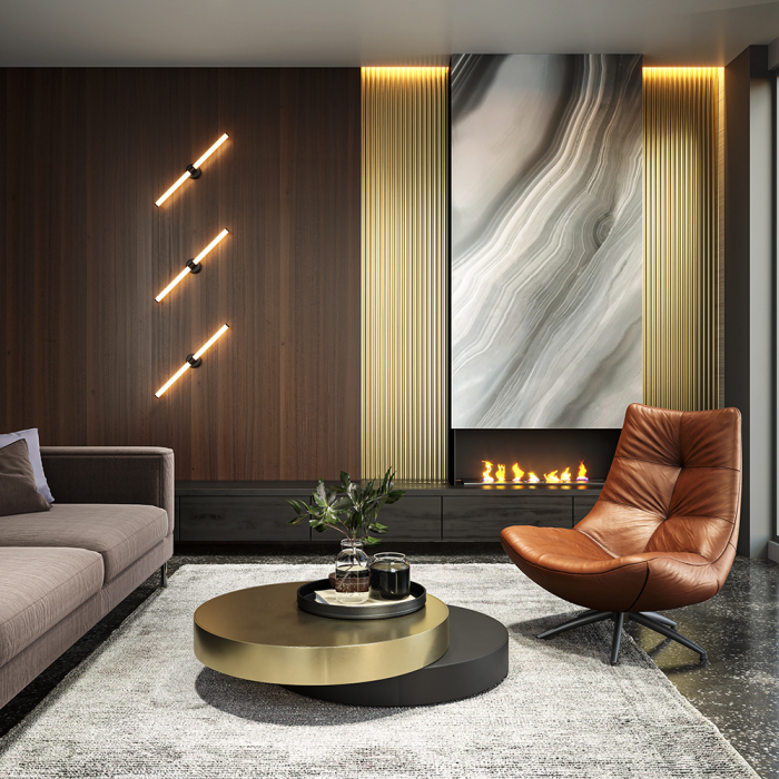 Lampa de perete LED AXIS, negru/alb, 3000K, 1400 lm, inaltime 63 cm - MAYTONI [8]