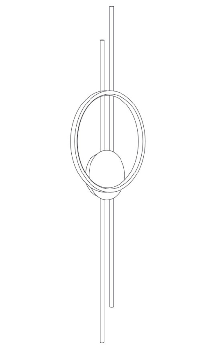 Lampă de perete LED ECLIPTICA aurie, 100 cm - STEP INTO DESIGN [13]