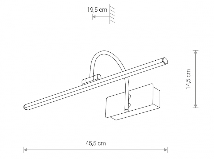 Lampa de perete LED GIOTTO S, alama antichizata, 3000K, IP20, lungime 45.5 cm - NOWODVORSKI [5]