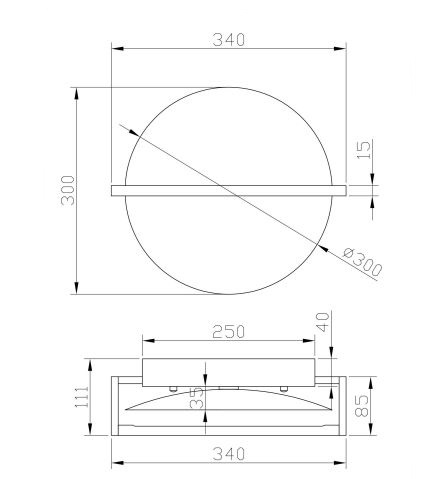 Lampă de perete LED MIRA, negru/alb, 34 cm - MAYTONI MOD279WL-L14B3K [8]