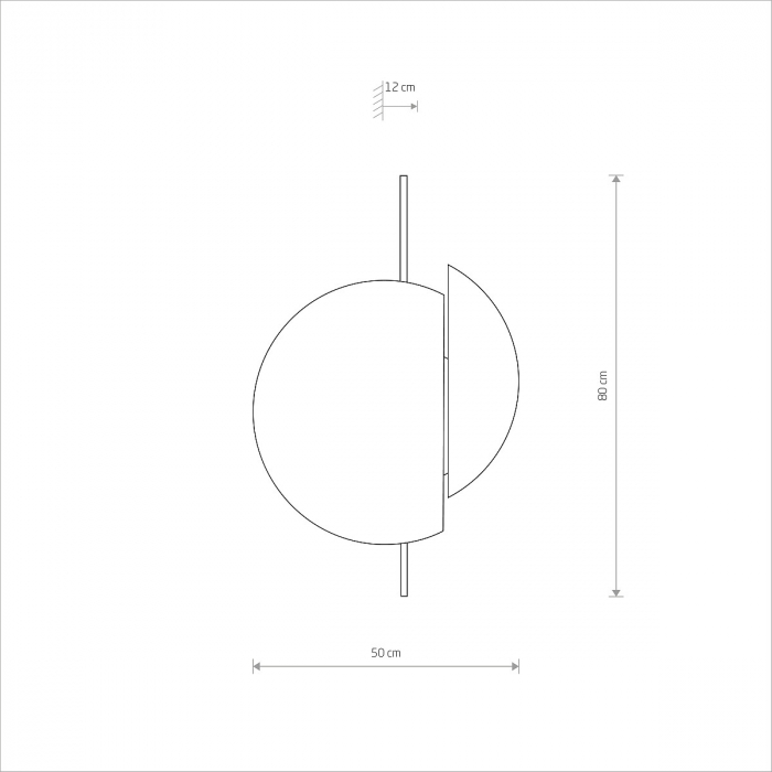 Lampa de perete neagra SUNSET NATURAL C 80 cm - nowodvorski [3]