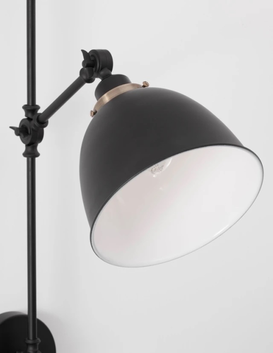 Lampă de perete VIRGO, negru/alamă, 44 cm-NovaLuce [2]