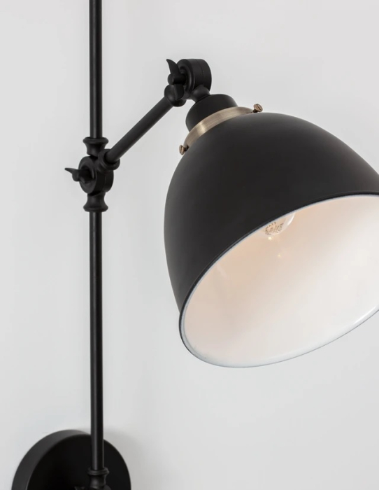 Lampă de perete VIRGO, negru/alamă, 44 cm-NovaLuce [5]