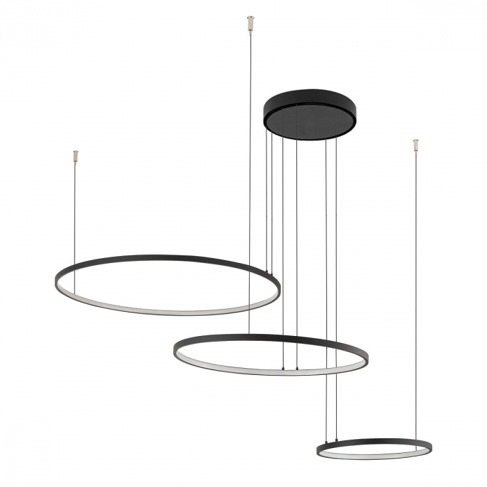 Lampa suspendata LED CIRCOLO neagra, 45W, 3000K, dimensiune 125 cm - NOWODVORSKI [2]