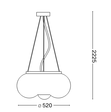 Lampa suspendata ARIZONA SP5, alb/alama, diametru 52 cm - IDEAL LUX [6]