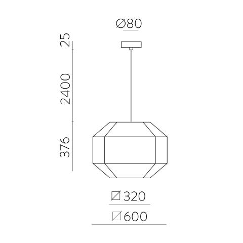 Lampa suspendata BAUHAUS II, alb/negru, 60 cm - ACB C3917682BN [3]