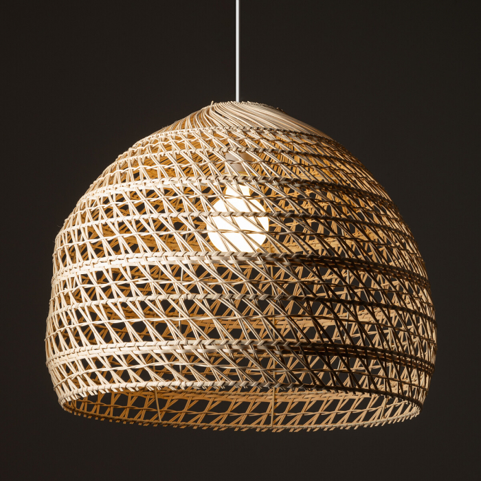 Lampa suspendata BOHO L, lemn/alb, 1*E27, diametru 60 cm - NOWODVORSKI [2]