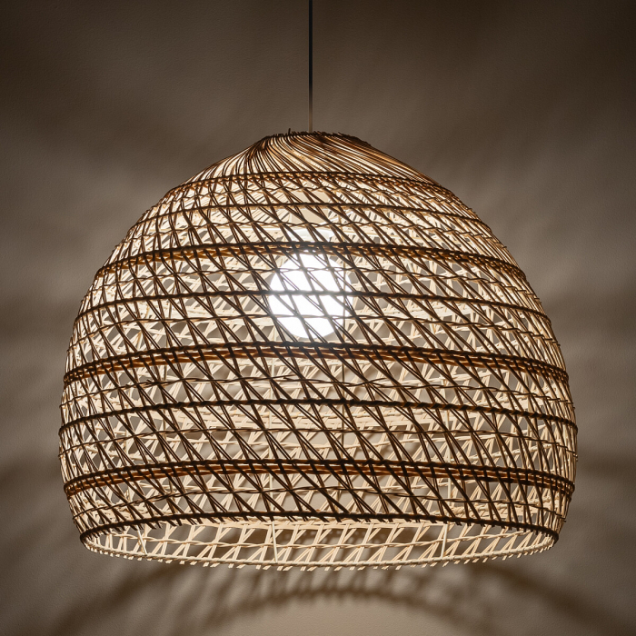 Lampa suspendata BOHO L, lemn/alb, 1*E27, diametru 60 cm - NOWODVORSKI [3]