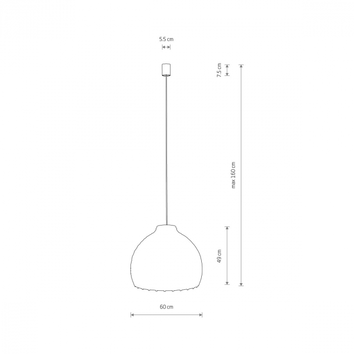 Lampa suspendata BOHO L, lemn/alb, 1*E27, diametru 60 cm - NOWODVORSKI [9]