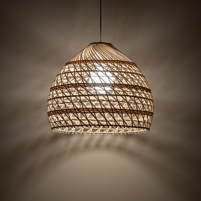Lampa suspendata BOHO M, lemn/alb, 1*E27, diametru 43 cm - NOWODVORSKI [3]