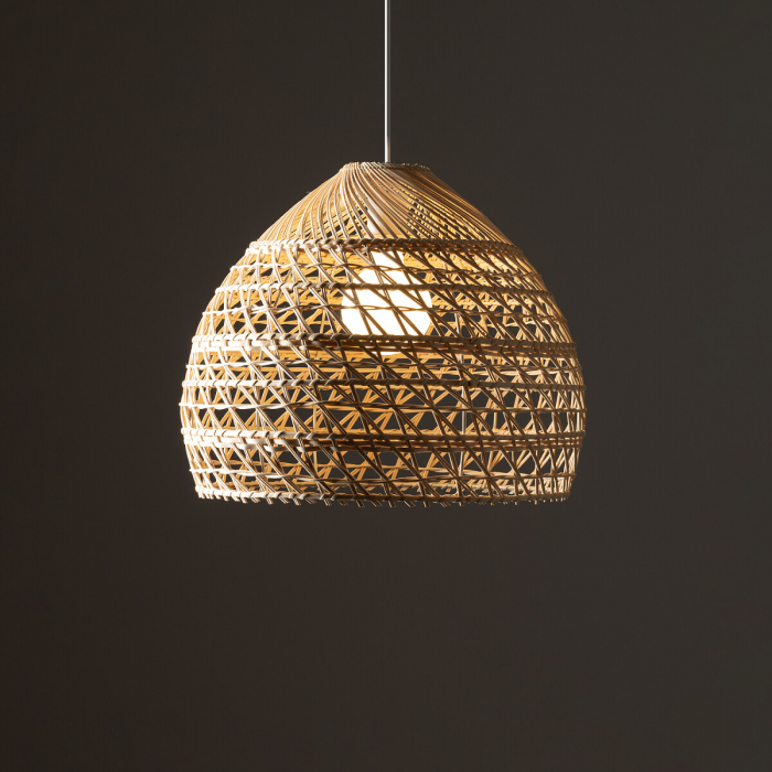 Lampa suspendata BOHO M, lemn/alb, 1*E27, diametru 43 cm - NOWODVORSKI [2]