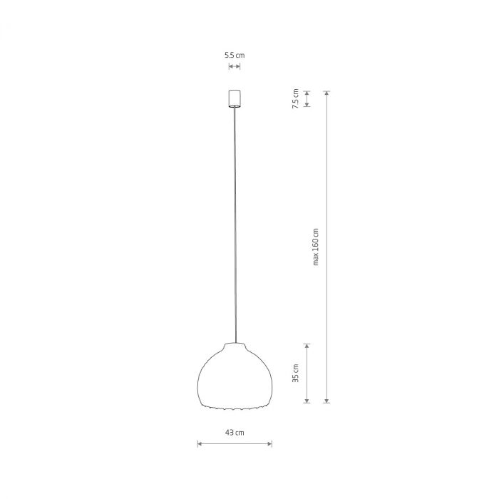 Lampa suspendata BOHO M, lemn/alb, 1*E27, diametru 43 cm - NOWODVORSKI [8]