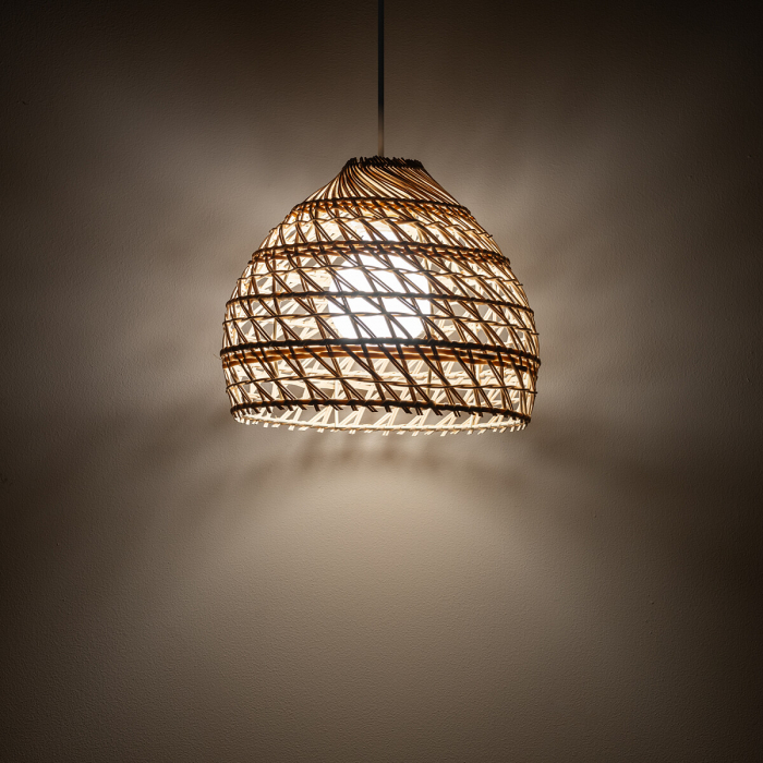 Lampa suspendata RATTAN S, lemn/alb, 1*E27, diametru 40 cm - NOWODVORSKI [3]