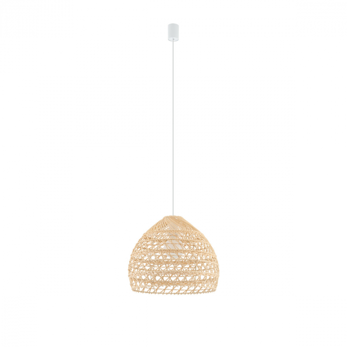 Lampa suspendata RATTAN S, lemn/alb, 1*E27, diametru 40 cm - NOWODVORSKI [1]