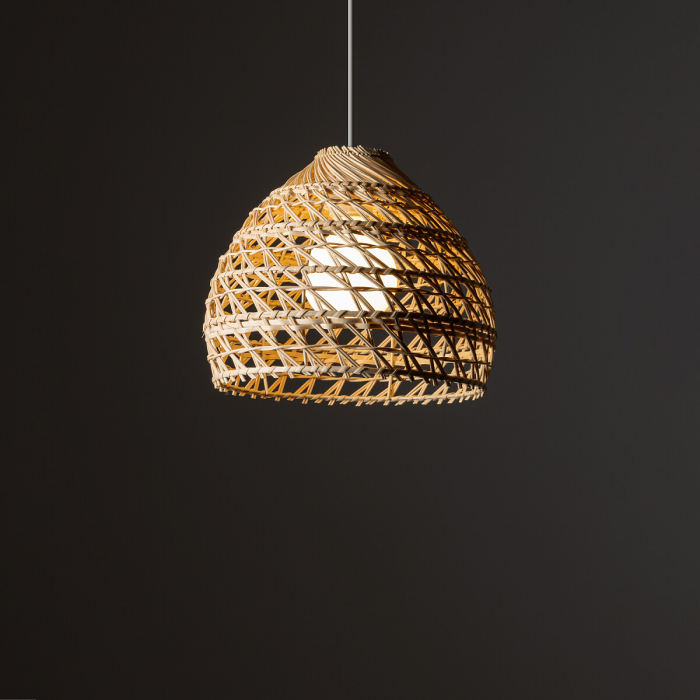 Lampa suspendata RATTAN S, lemn/alb, 1*E27, diametru 40 cm - NOWODVORSKI [2]