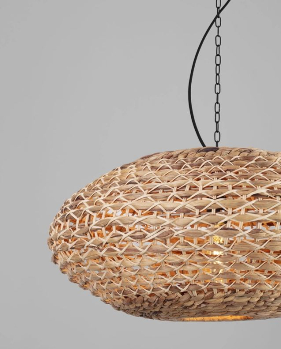 Lampă suspendată BOLA, lemn/negru, 58 cm - Nova Luce [2]