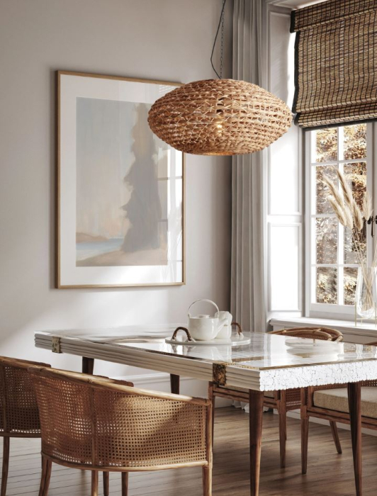 Lampă suspendată BOLA, lemn/negru, 58 cm - Nova Luce [6]