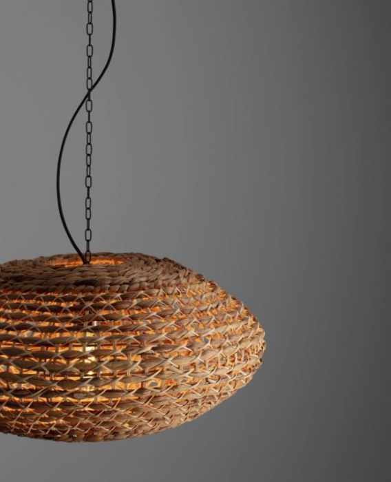 Lampă suspendată BOLA, lemn/negru, 58 cm - Nova Luce [4]