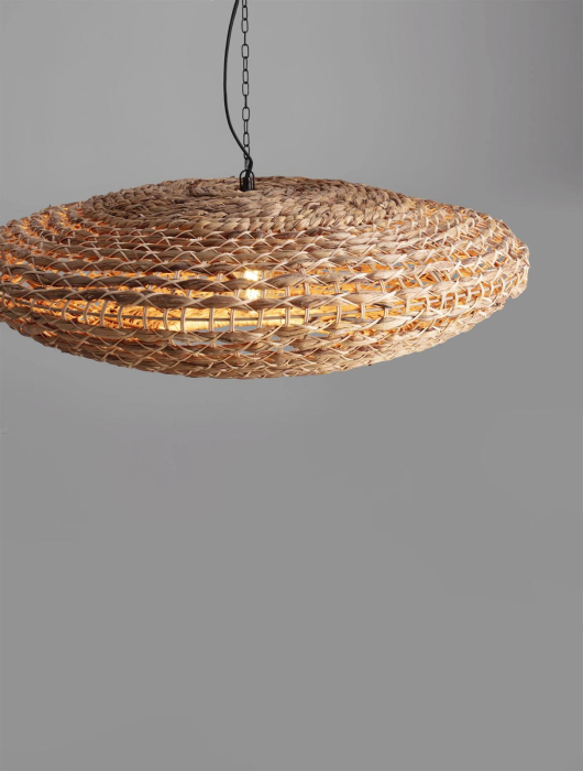 Lampă suspendată BOLA, lemn/negru, 85 cm - Nova Luce [3]