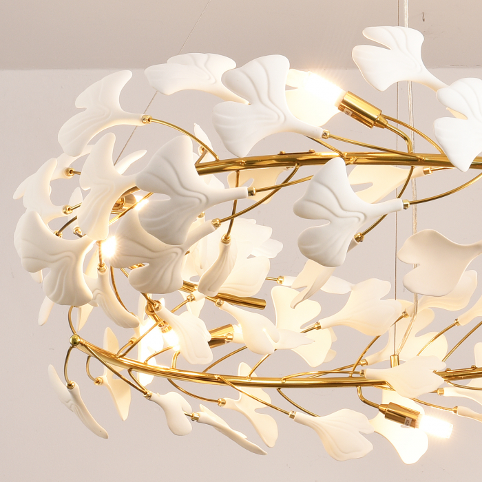 Lampa suspendata BOTANIKA, auriu/alb, diametru 80 cm - STEP INTO DESIGN [3]