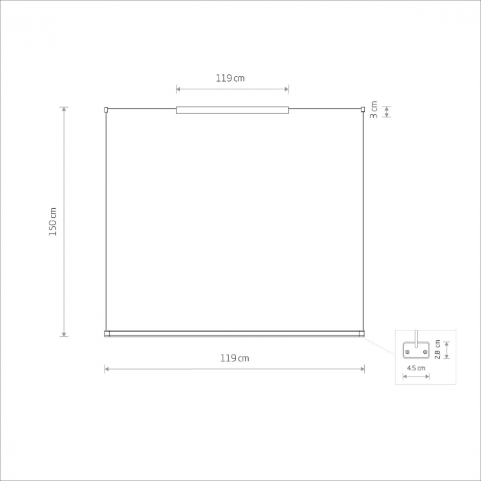 Lampa suspendata CL H LED PRO, negru, 4000K, flux 3100 lm, lungime 119 cm - NOWODVORSKI 10691 [7]