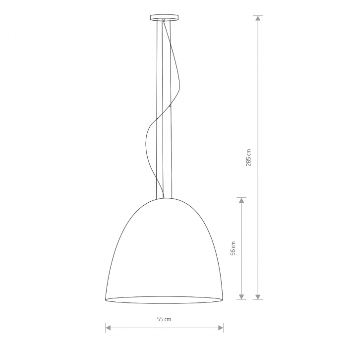 Lampa suspendata alba cu auriu EGG L 55 cm [2]