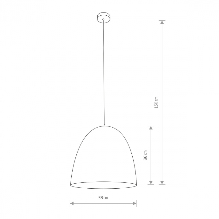 Lampa suspendata neagra cu auriu EGG M 38 cm [2]