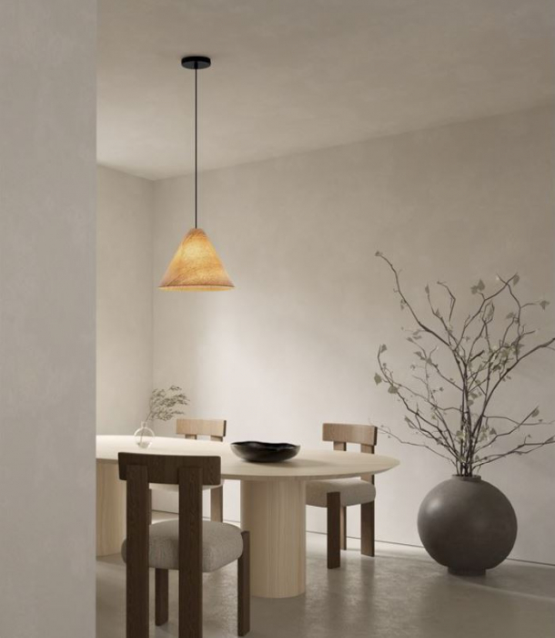 Lampa suspendata ELYSIAN, lemn natural, 1*E27, diametru 30 cm - NOVA LUCE [4]