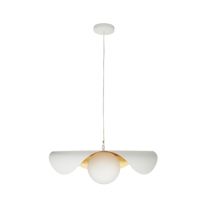 Lustră suspendată ENZO, alb/auriu, 40 cm - Step into Design [1]